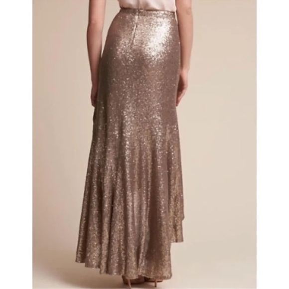 BHLDN Jenny Yoo Cosmos Gold Sequin Skirt Size 0 - Picture 4 of 8